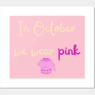 Pink October shirt | Breast cancer awareness Posters and Art